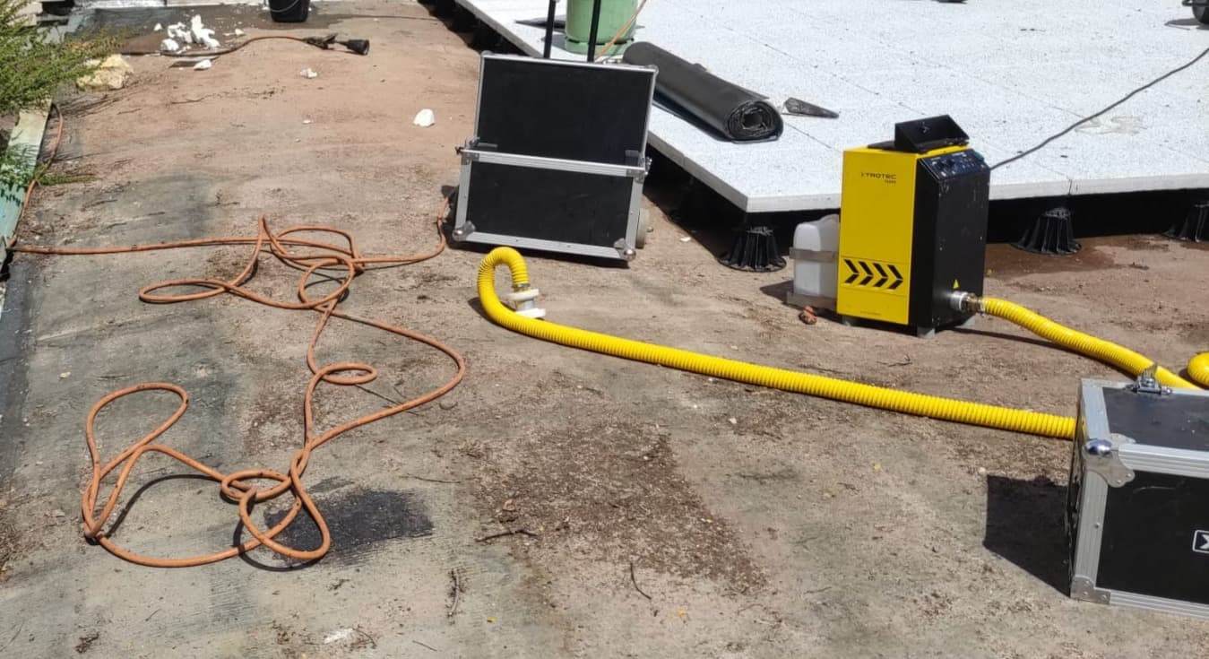 Recherche de fuite — test au fumigène